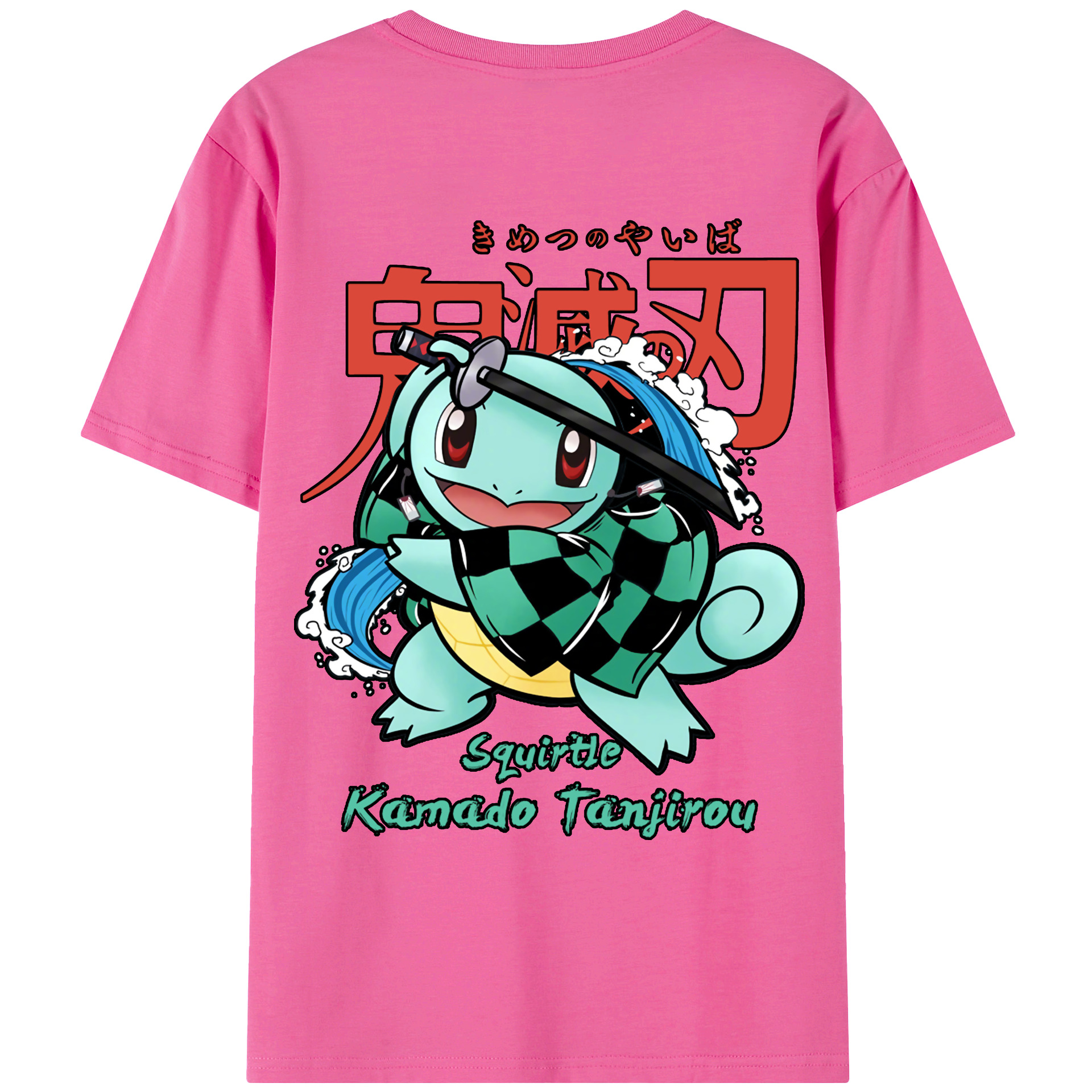 （画像用） 鬼滅の刃 竈門 炭治郎／かまど たんじろう Kamado Tanjirou レディース半袖Tシャツ(バックプリント)